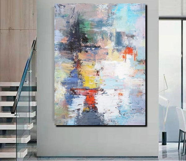 Modern Paintings Behind Sofa, Acrylic Paintings on Canvas, Large Painting for Sale, Contemporary Canvas Wall Art, Buy Paintings Online-Paintingforhome