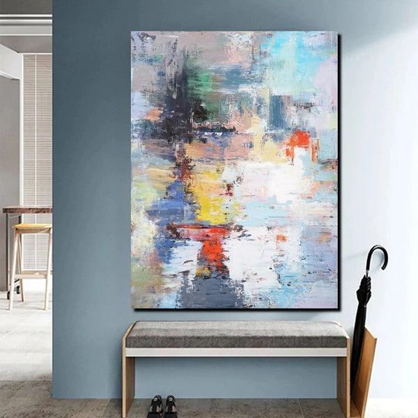 Modern Paintings Behind Sofa, Acrylic Paintings on Canvas, Large Painting for Sale, Contemporary Canvas Wall Art, Buy Paintings Online-Paintingforhome