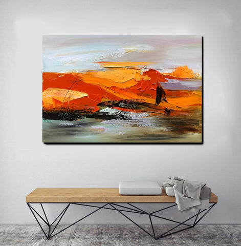 Large Painting for Living Room, Acrylic Paintings on Canvas, Large Paintings Behind Sofa, Heavy Texture Painting, Buy Paintings Online-Paintingforhome