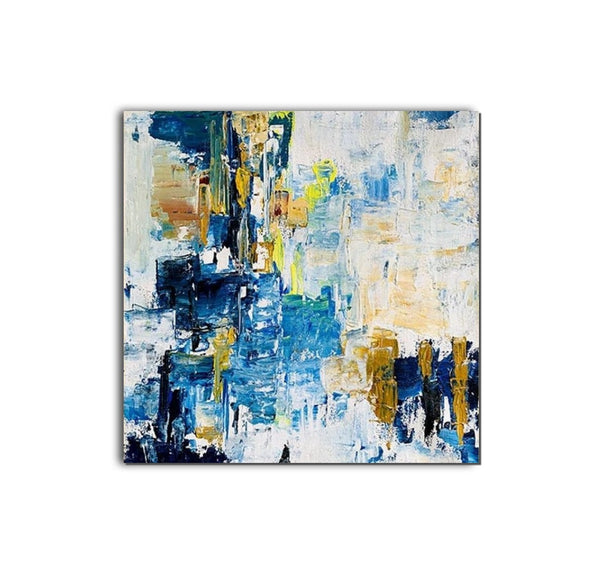 Acrylic Paintings for Bedroom, Large Paintings for Sale, Blue Abstract Acrylic Paintings, Living Room Wall Painting, Contemporary Modern Art, Simple Canvas Painting-Paintingforhome