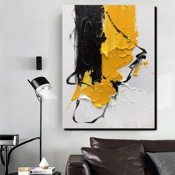 Acrylic Paintings Behind Sofa, Abstract Paintings for Bedroom, Palette Knife Canvas Art, Contemporary Canvas Wall Art, Buy Paintings Online-Paintingforhome