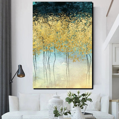 Simple Modern Art, Bedroom Wall Art Ideas, Tree Paintings, Buy Wall Art Online, Simple Abstract Art, Large Acrylic Painting on Canvas-Paintingforhome