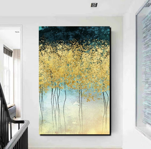 Simple Modern Art, Bedroom Wall Art Ideas, Tree Paintings, Buy Wall Art Online, Simple Abstract Art, Large Acrylic Painting on Canvas-Paintingforhome