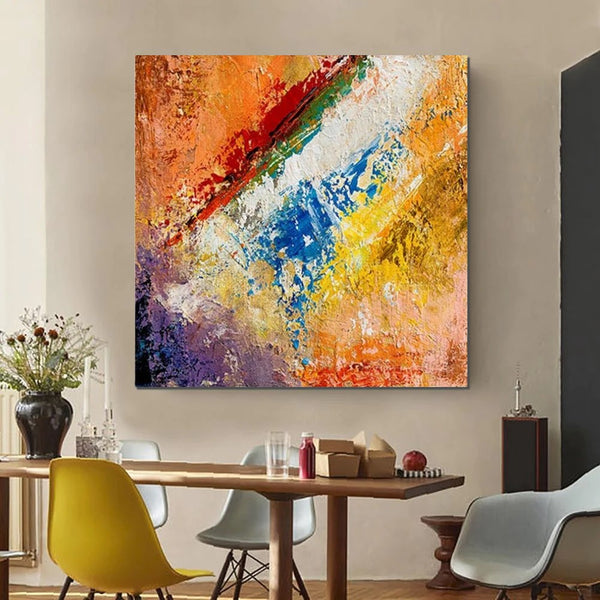 Hand Painted Acrylic Painting, Wall Art Painting for Living Room, Modern Contemporary Artwork, Acrylic Paintings for Dining Room-Paintingforhome