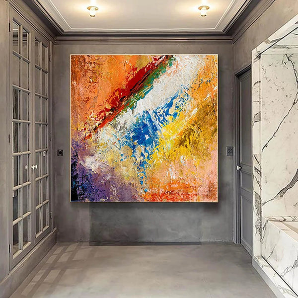 Hand Painted Acrylic Painting, Wall Art Painting for Living Room, Modern Contemporary Artwork, Acrylic Paintings for Dining Room-Paintingforhome