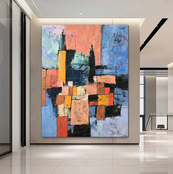 Simple Wall Art Ideas, Modern Abstract Painting, Contemporary Abstract Paintings for Living Room, Buy Art Online, Large Acrylic Canvas Paintings-Paintingforhome