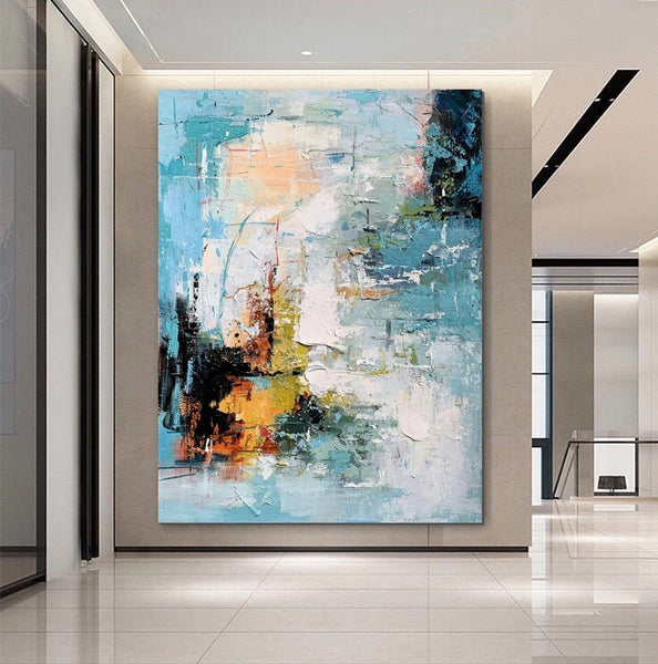 Extra Large Acrylic Painting, Modern Contemporary Abstract Artwork, Simple Modern Art, Living Room Wall Art Painting, Palette Knife Paintings-Paintingforhome